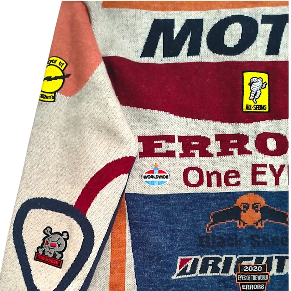 HOUSE OF ERRORS KNITTED MOTORCYCLE JACKET Men's Medium - Picture 5 of 10